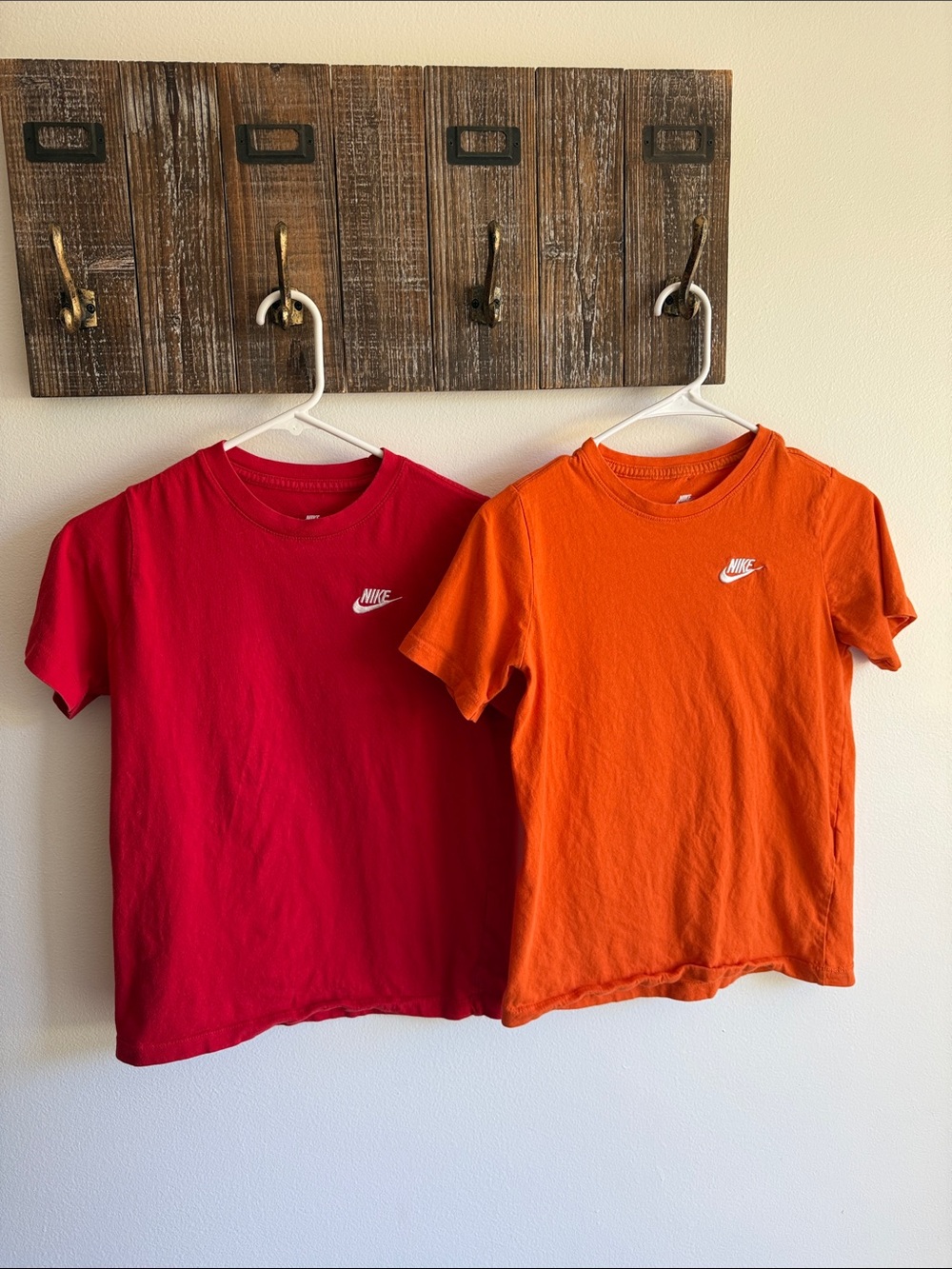 Nike Kids Short-Sleeve Tees in Red and Orange - Twin Pack